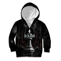 King Chess Piece Kid Hoodie Dark Gothic Fantasy Board Game Art