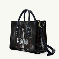 King Chess Piece Leather Bag Dark Gothic Fantasy Board Game Art