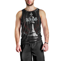 King Chess Piece Men Tank Top Dark Gothic Fantasy Board Game Art