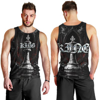 King Chess Piece Men Tank Top Dark Gothic Fantasy Board Game Art