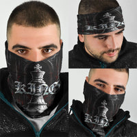 King Chess Piece Neck Gaiter Dark Gothic Fantasy Board Game Art