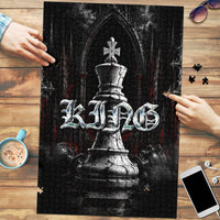 King Chess Piece Puzzle Dark Gothic Fantasy Board Game Art