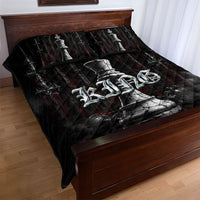 King Chess Piece Quilt Bed Set Dark Gothic Fantasy Board Game Art