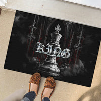 King Chess Piece Rubber Doormat Dark Gothic Fantasy Board Game Art