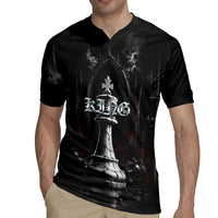 King Chess Piece Rugby Jersey Dark Gothic Fantasy Board Game Art
