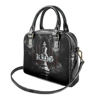 King Chess Piece Shoulder Handbag Dark Gothic Fantasy Board Game Art