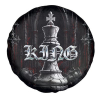 King Chess Piece Spare Tire Cover Dark Gothic Fantasy Board Game Art