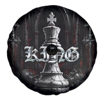 King Chess Piece Spare Tire Cover Dark Gothic Fantasy Board Game Art