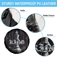 King Chess Piece Spare Tire Cover Dark Gothic Fantasy Board Game Art