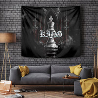 King Chess Piece Tapestry Dark Gothic Fantasy Board Game Art