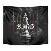 King Chess Piece Tapestry Dark Gothic Fantasy Board Game Art