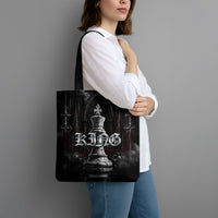 King Chess Piece Tote Bag Dark Gothic Fantasy Board Game Art