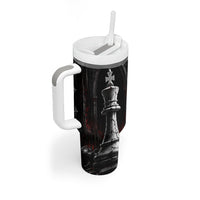 King Chess Piece Tumbler With Handle Dark Gothic Fantasy Board Game Art