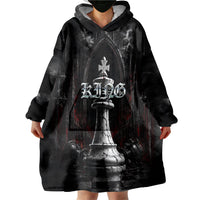 King Chess Piece Wearable Blanket Hoodie Dark Gothic Fantasy Board Game Art