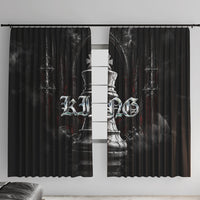 King Chess Piece Window Curtain Dark Gothic Fantasy Board Game Art