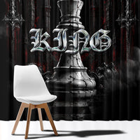 King Chess Piece Window Curtain Dark Gothic Fantasy Board Game Art