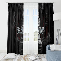 King Chess Piece Window Curtain Dark Gothic Fantasy Board Game Art