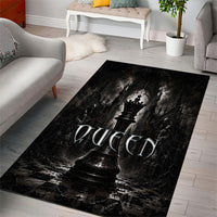 Chess Queen Area Rug Strategic Board Game Gothic Dark Fantasy