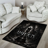Chess Queen Area Rug Strategic Board Game Gothic Dark Fantasy