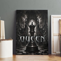 Chess Queen Canvas Wall Art Strategic Board Game Gothic Dark Fantasy