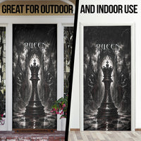 Chess Queen Door Cover Strategic Board Game Gothic Dark Fantasy