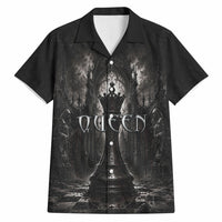 Chess Queen Hawaiian Shirt Strategic Board Game Gothic Dark Fantasy