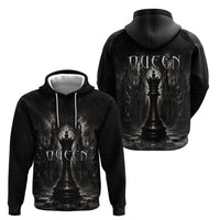 Chess Queen Hoodie Strategic Board Game Gothic Dark Fantasy