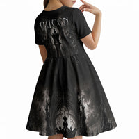 Chess Queen Kid Short Sleeve Dress Strategic Board Game Gothic Dark Fantasy