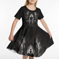 Chess Queen Kid Short Sleeve Dress Strategic Board Game Gothic Dark Fantasy