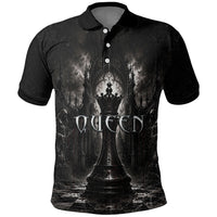 Chess Queen Polo Shirt Strategic Board Game Gothic Dark Fantasy