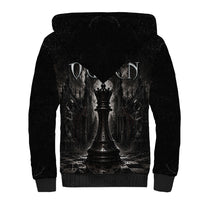 Chess Queen Sherpa Hoodie Strategic Board Game Gothic Dark Fantasy