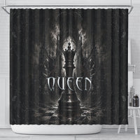 Chess Queen Shower Curtain Strategic Board Game Gothic Dark Fantasy
