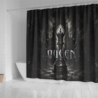 Chess Queen Shower Curtain Strategic Board Game Gothic Dark Fantasy