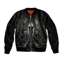 Chess Queen Sleeve Zip Bomber Jacket Strategic Board Game Gothic Dark Fantasy