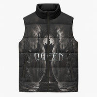 Chess Queen Sleeveless Puffer Jacket Strategic Board Game Gothic Dark Fantasy