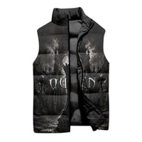 Chess Queen Sleeveless Puffer Jacket Strategic Board Game Gothic Dark Fantasy