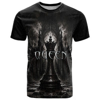 Chess Queen T Shirt Strategic Board Game Gothic Dark Fantasy