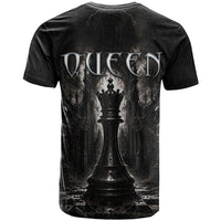 Chess Queen T Shirt Strategic Board Game Gothic Dark Fantasy