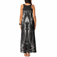 Chess Queen Tank Maxi Dress Strategic Board Game Gothic Dark Fantasy