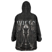 Chess Queen Wearable Blanket Hoodie Strategic Board Game Gothic Dark Fantasy