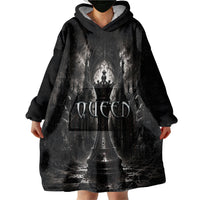 Chess Queen Wearable Blanket Hoodie Strategic Board Game Gothic Dark Fantasy
