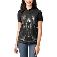 Chess Queen Women Polo Shirt Strategic Board Game Gothic Dark Fantasy