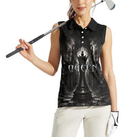 Chess Queen Women Sleeveless Polo Shirt Strategic Board Game Gothic Dark Fantasy