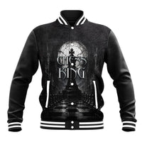 Chess King Baseball Jacket Strategic Board Game Gothic Dark Fantasy