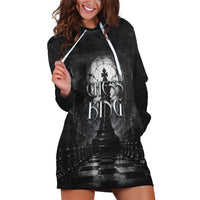 Chess King Hoodie Dress Strategic Board Game Gothic Dark Fantasy