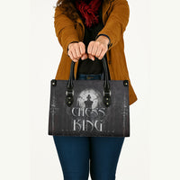 Chess King Leather Bag Strategic Board Game Gothic Dark Fantasy