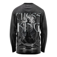 Chess King Long Sleeve Shirt Strategic Board Game Gothic Dark Fantasy