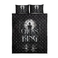 Chess King Quilt Bed Set Strategic Board Game Gothic Dark Fantasy
