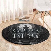 Chess King Round Carpet Strategic Board Game Gothic Dark Fantasy