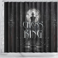 Chess King Shower Curtain Strategic Board Game Gothic Dark Fantasy